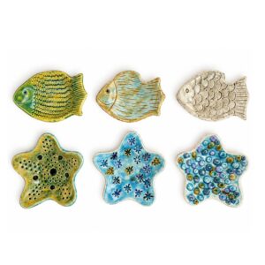 Estrellas y peces de cerámica